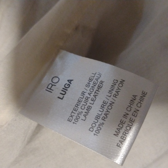 IRO Luiga  Lamb Leather Jacket biker Moto style - Picture 9 of 16